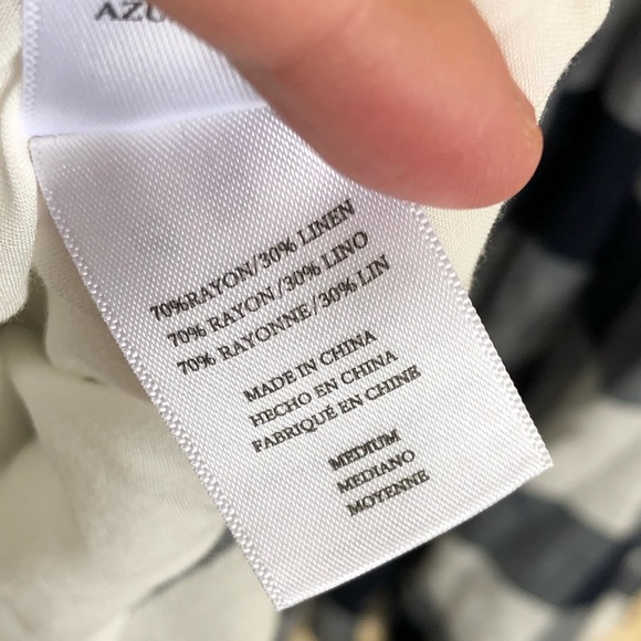 Rails Madison Azure Check Sleeveless Linen Wrap Dress | Medium - Picture 7 of 7